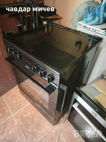 Черна свободно стояща печка Gorenje , снимка 6 - Печки, фурни - 54720366