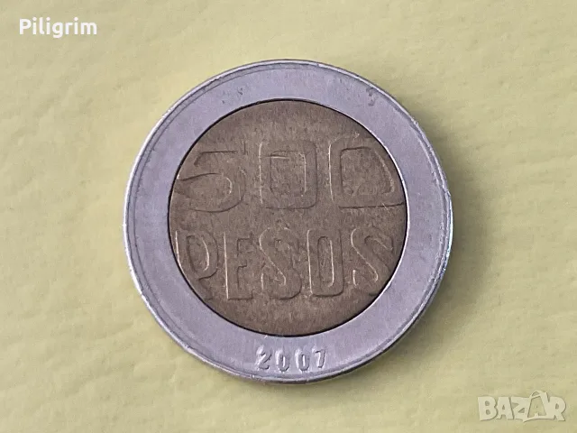 Колумбия 500 песос 2007 г., снимка 2 - Нумизматика и бонистика - 55622161
