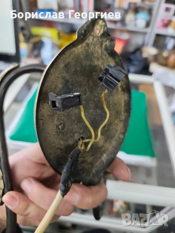 Стар месингов аплик за стена, снимка 5 - Антикварни и старинни предмети - 53970700