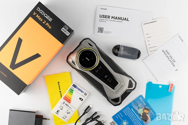 DOOGEE V Max 2 Pro 5G 6.78", 16GB/1024GB, 200MP, 22000mAh, Стерео, защита IP68/IP69K/MIL-STD810, снимка 2 - Други - 54782342