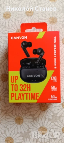 Продавам безжични слушалки CANYON CNS-TWS8B