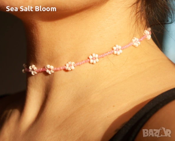 Чокър маргаритки, снимка 7 - Колиета, медальони, синджири - 54031898