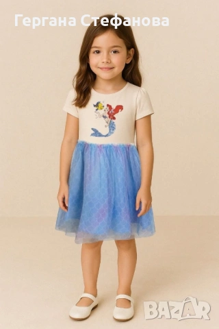 Рокля Ариел 3/4,4/5,5/6,7/8г цена 19€, снимка 3 - Детски рокли и поли - 54335128