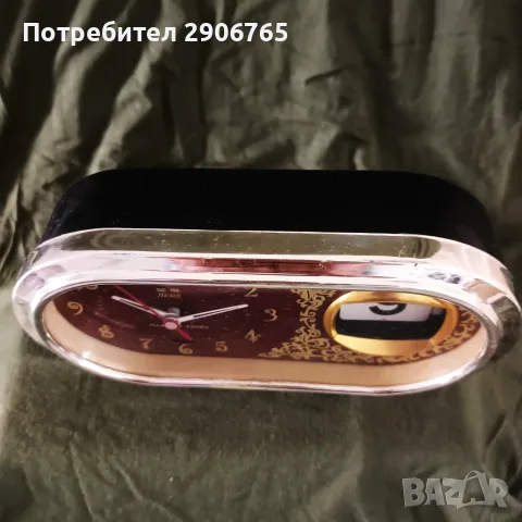 Часовник будилник работещ, снимка 8 - Антикварни и старинни предмети - 55478433