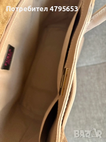 Чанта Furla, бежова, голяма, много лека, в отлично състояния, снимка 6 - Чанти - 54764082