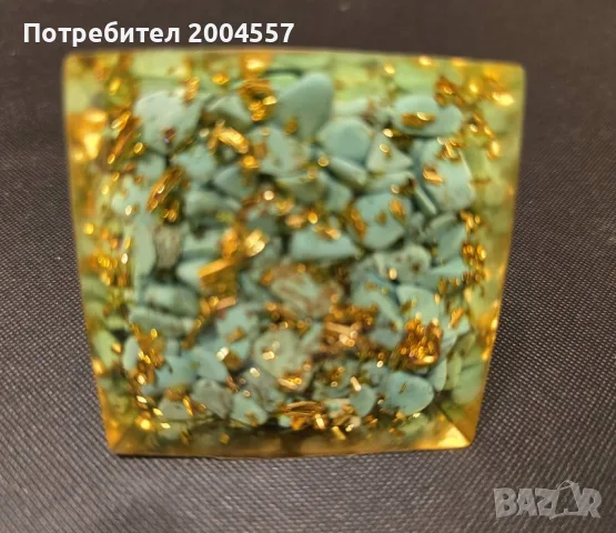 Енергийна Пирамида Оргонит с Аметист, Тюркоаз и Пентаграм / Пентакъл, снимка 5 - Други - 55344404