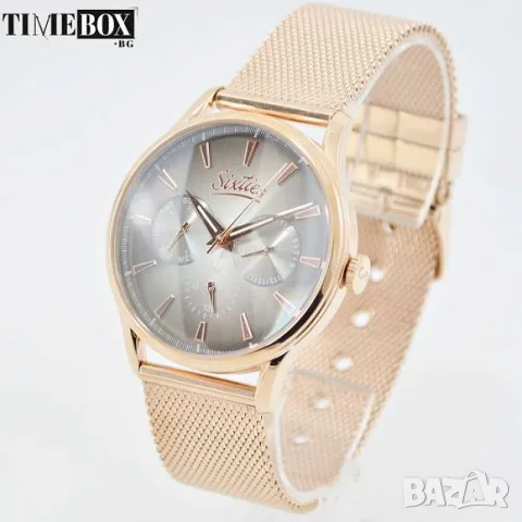 Sixties Multifunction Rose Gold Jacket Mesh Strap SIX600RGME-02, снимка 1 - Дамски - 55350640