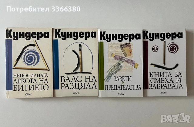 Колекция книги  от Милан Кундера 