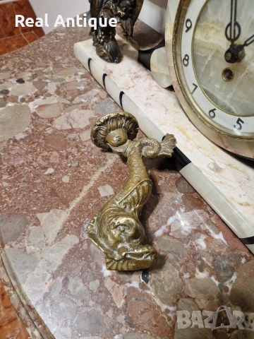 Стара находка рядко антикварно бронзово чукало за врата 