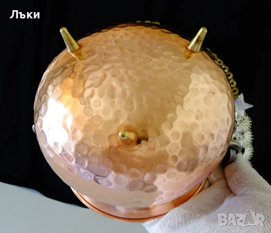 Медно менче 1 литър,чиста червена мед. , снимка 5 - Антикварни и старинни предмети - 54543600
