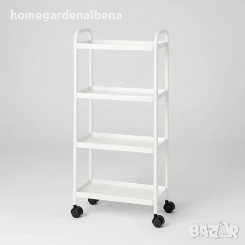 Компактна количка-етажерка за баня и кухня с колела – многофункционална, снимка 6 - Етажерки - 54166640