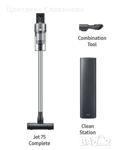 Безкабелна прахосмукачка Samsung Jet 85 Premium VS20C852FTB със самопочистваща станция, снимка 8 - Прахосмукачки - 54135645