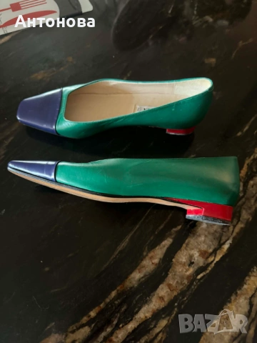 Обувки от естествена кожа в страхотна цветова комбинация като нови, снимка 4 - Дамски ежедневни обувки - 54015287