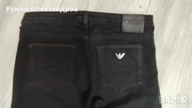 Дамск оригинални черни дънки ARMANI JEANS J28 р-р S EUR26, снимка 10 - Дънки - 54512562