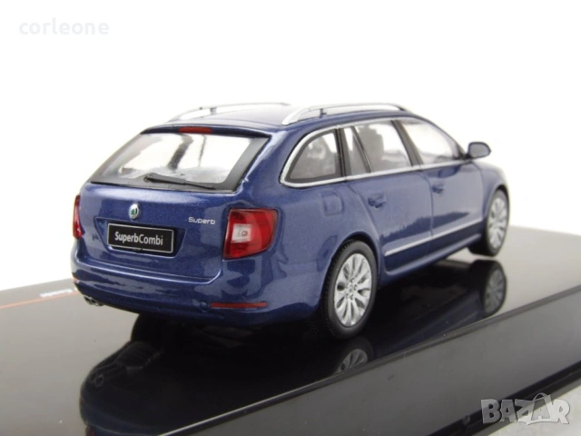 Skoda Superb II Kombi 2008 - мащаб 1:43 на ixo models моделът е нов в PVC дисплей-кейс, снимка 3 - Колекции - 54971582