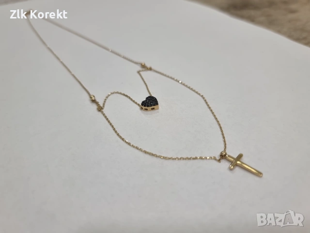 Дамско златно колие с кръст, снимка 9 - Колиета, медальони, синджири - 55013907