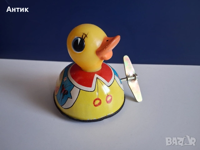 Две Стари Ламаринени Играчки Аленушка Пате от Соца, снимка 11 - Колекции - 55075953