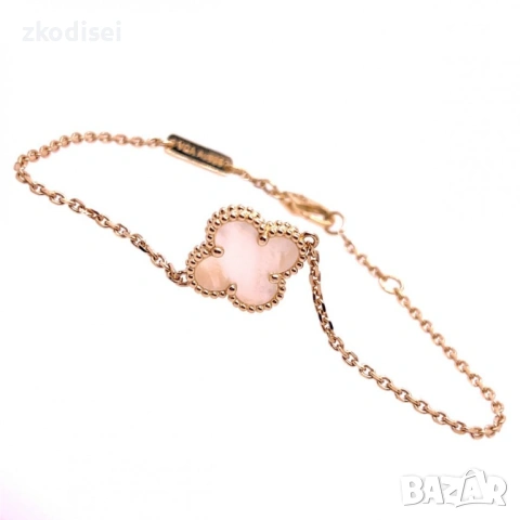 Златна дамска гривна Van Cleef 3,86гр. 17,5см. 14кр. проба:585 модел:37812-1, снимка 2 - Гривни - 54787592