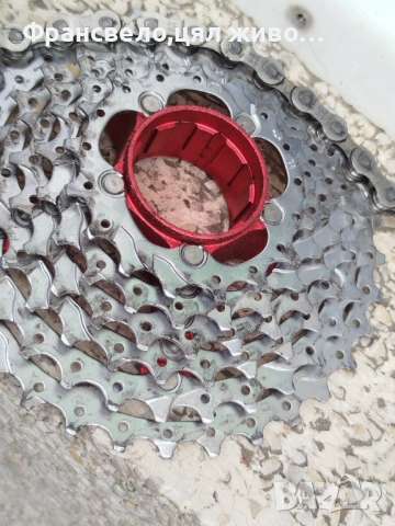 Венец касета 9 скорости за велосипед колело sram pg 990 и нейната верига свалени от 26 цола , снимка 2 - Части за велосипеди - 54489268