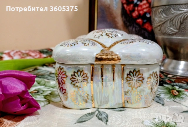 Стара,порцеланова бижутерка, снимка 3 - Антикварни и старинни предмети - 54840137