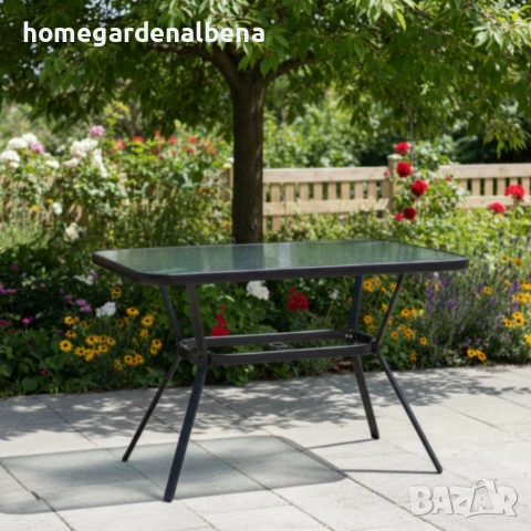 Елегантна Правоъгълна Маса със Стъклен Плот — Стил и Здравина във Всяко Пространство!, снимка 7 - Маси - 54055844