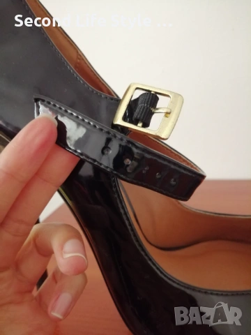 №43 унисекс - мъжки/дамски обувки на висок ток с остър връх и закопчаване с катарама -Hey Si Mey , снимка 15 - Официални обувки - 54217291