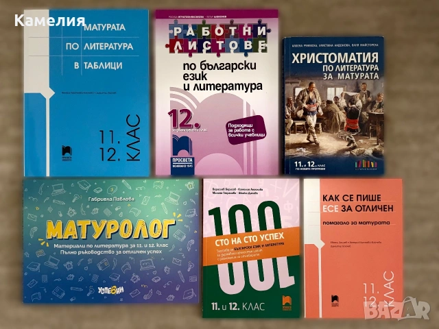 Помагала по български език и литература за 11. и 12. клас - подготовка за ДЗИ (матура)