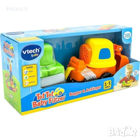 VTech Baby Tut Tut Speedster багер с ремарке