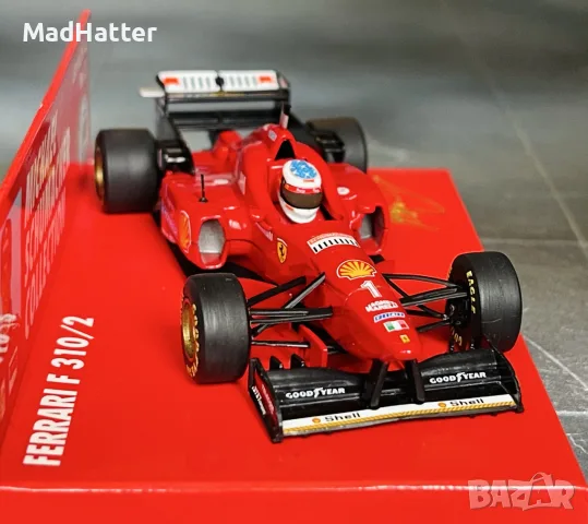 F1 Ferrari F310/2 1996 Schumacher / Ф1 Ферари Ф310/2 Шумахер - 1/43 - Minichamps, снимка 4 - Колекции - 55363052