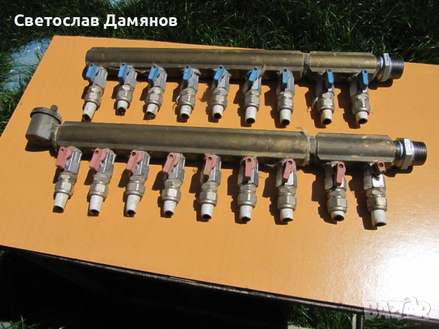 Месингови колектори за парно с кранчета 