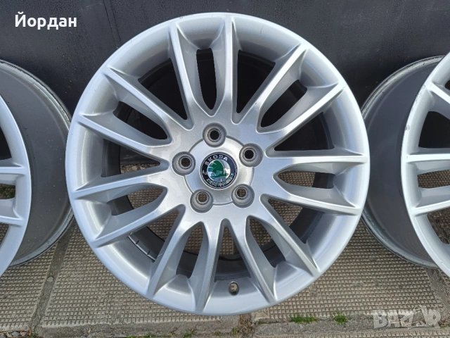 ОРИГИНАЛНИ джанти 17 ' цола 5x112 7J Skoda Octavia / Шкода Октавия АУДИ VW Seat, снимка 9 - Гуми и джанти - 54527300