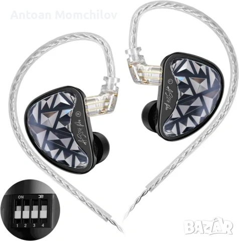 Слушалки KZ AS24 Pro HiFi IEM 24BA без микрофон