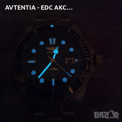 Часовник Invicta Prodiver 100м, механизъм Seiko/Hattori/TMI, корона на винт, 43мм, синьо-зелен, снимка 13 - Мъжки - 54582280