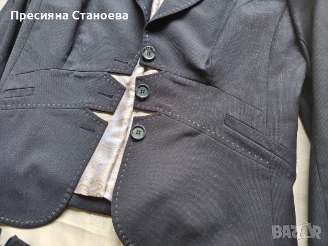 Дамско тъмно синьо костюм  KENSOL - размер BG 50, снимка 4 - Костюми - 54632168