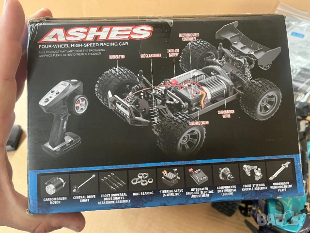 RC количка  ASHES 4x4 1/16, снимка 6 - Коли, камиони, мотори, писти - 54615717