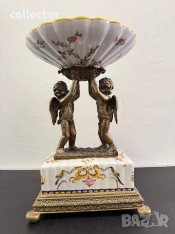 Автентична порцеланова жардениера Wong Lee 1895г №8134, снимка 3 - Колекции - 54326739