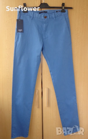 Чисто нов мъжки син дизайнерски панталон Joop! Slim fit chino, размер W31 L34 , снимка 5 - Панталони - 54609853