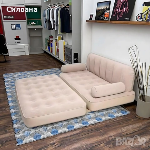 Двоен надуваем матрак с разтегателен диван за спане , снимка 4 - Матраци - 54539990