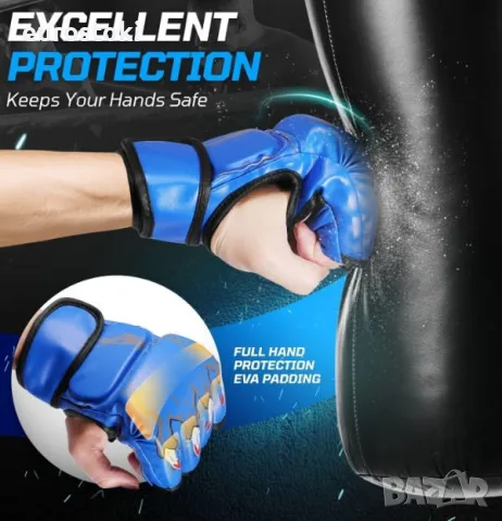 MMA ръкавици без пръсти Flexzion, боксови ръкавици MMA, кикбокс, карате, таекуондо, за възрастни , снимка 6 - Други спортове - 55332077
