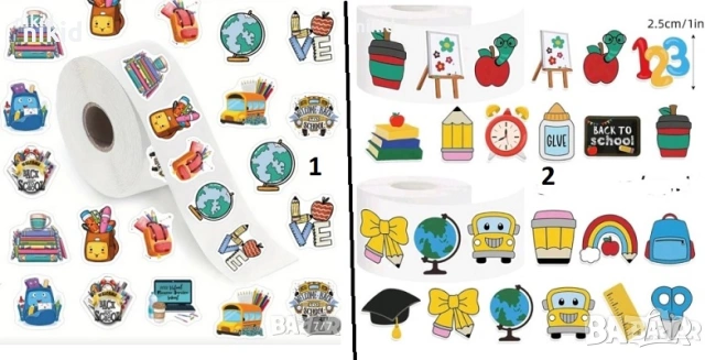 100 бр училище училищни учебни малки самозалепващи лепенки стикери за ръчна изработка за подарък
