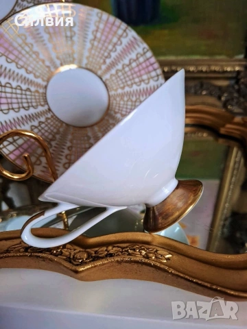 Троен сет, ретро порцелан , снимка 6 - Сервизи - 54168410