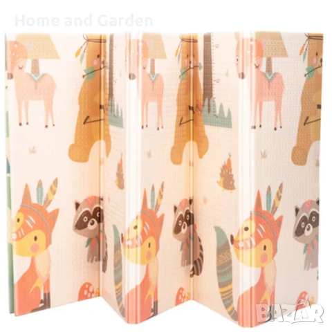 Двулицев образователен детски килим Горски животни 180 х 200 см - водоустойчив, сгъваем, снимка 10 - Образователни игри - 53997312