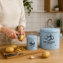 Комплект от 3 метални кутии за съхранение на картофи, лук и чесън, снимка 3