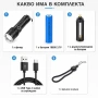 Мощен ръчен лед прожектор P90 фенер акумулаторен зарядно USB лов XHP90, снимка 5