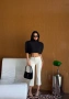 Дамски crop top черен, снимка 1