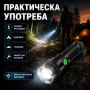 Мощен акумулаторен ръчен лед фенер водоустойчив USB зареждане LED CREE за лов риболов туризъм, снимка 7