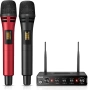 TONOR TW350 Безжични микрофони и приемник с XLR и 6.35 мм аудио интерфейс, 60м, караоке, сватба, DJ, снимка 1