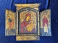 Възрожденска домашна икона Триптих 19 век., снимка 1