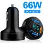 Универсално зарядно за кола с 4 USB порта + Type-C PD & QC 3.0 и дигитален волтметър, 12-24V 10009, снимка 7