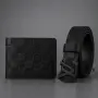 Louis Vuitton Мъжки Подаръчен Комплект Портфейл И Колан Код SK1951, снимка 1